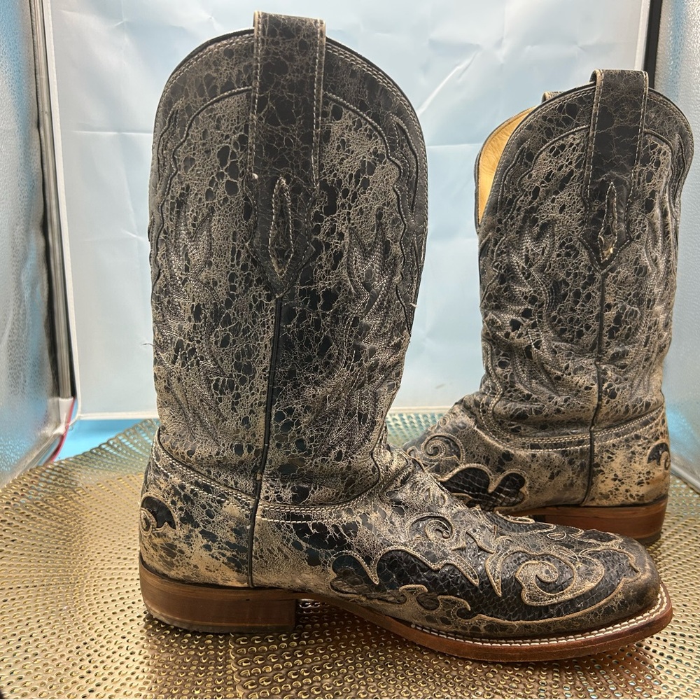 Corral men 12 exotic inlay cowboy boots - Picture 6 of 12